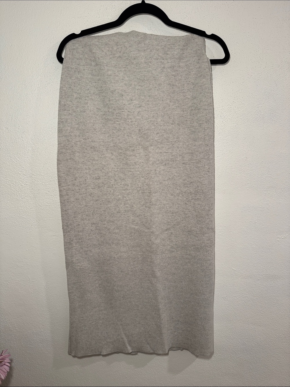 Zara Light Gray Knit Midi Skirt